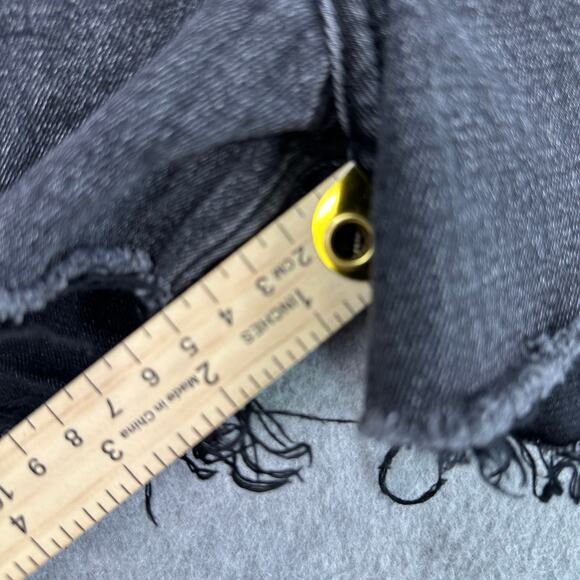 Abercrombie & Fitch Shorts WMNS 28/6R Crop Wide Leg Ultra High Rise Washed Black - Picture 8 of 8